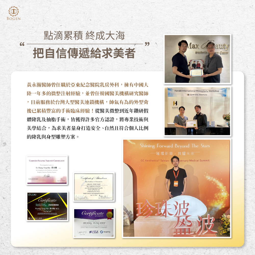隆乳醫師推薦,隆乳推薦,黃永瀚醫師,博恩妍
