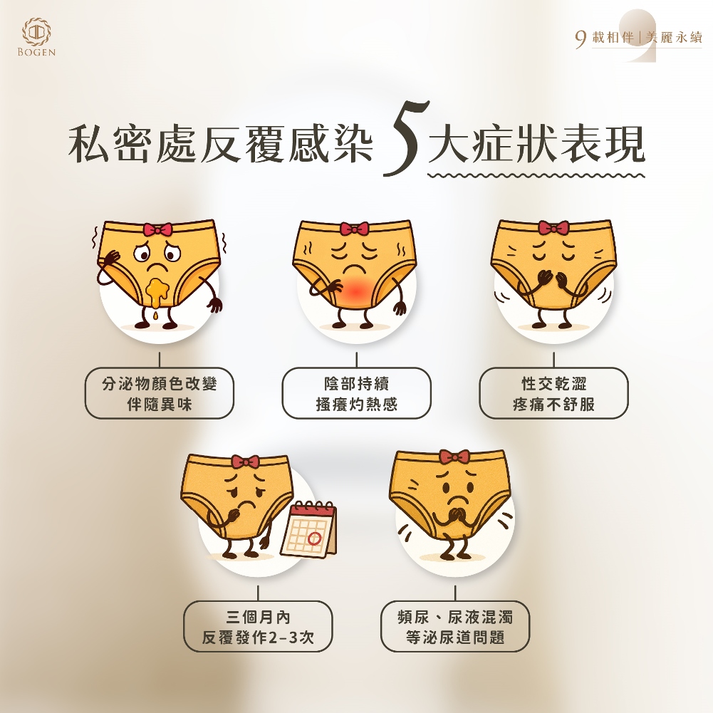 私密處反覆感染常見症狀,私密處反覆感染,博恩妍