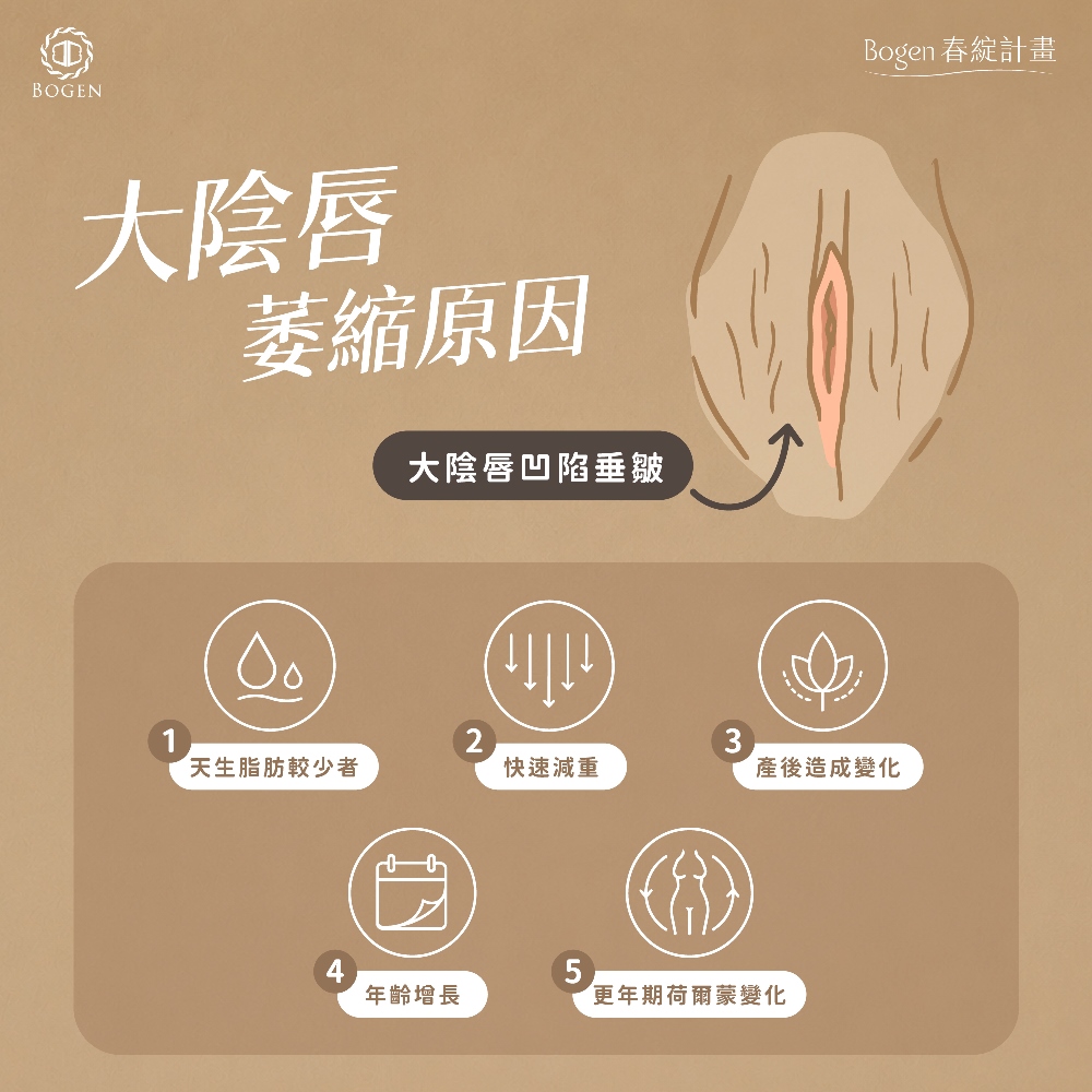 大陰唇萎縮原因,大陰唇老化原因,博恩妍
